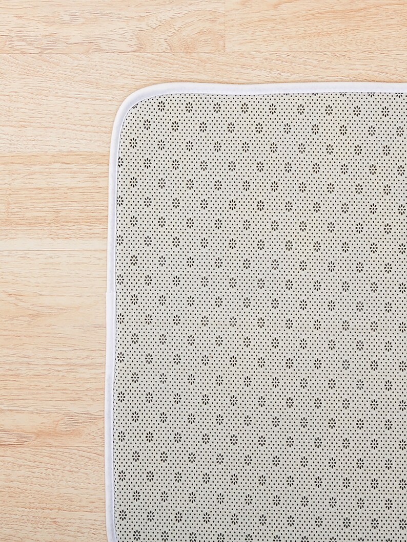 Geometric art bath mat unique bathroom matbeige and gray Etsy