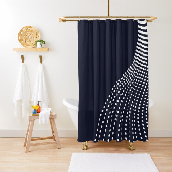 Navy Shower Curtain - Etsy