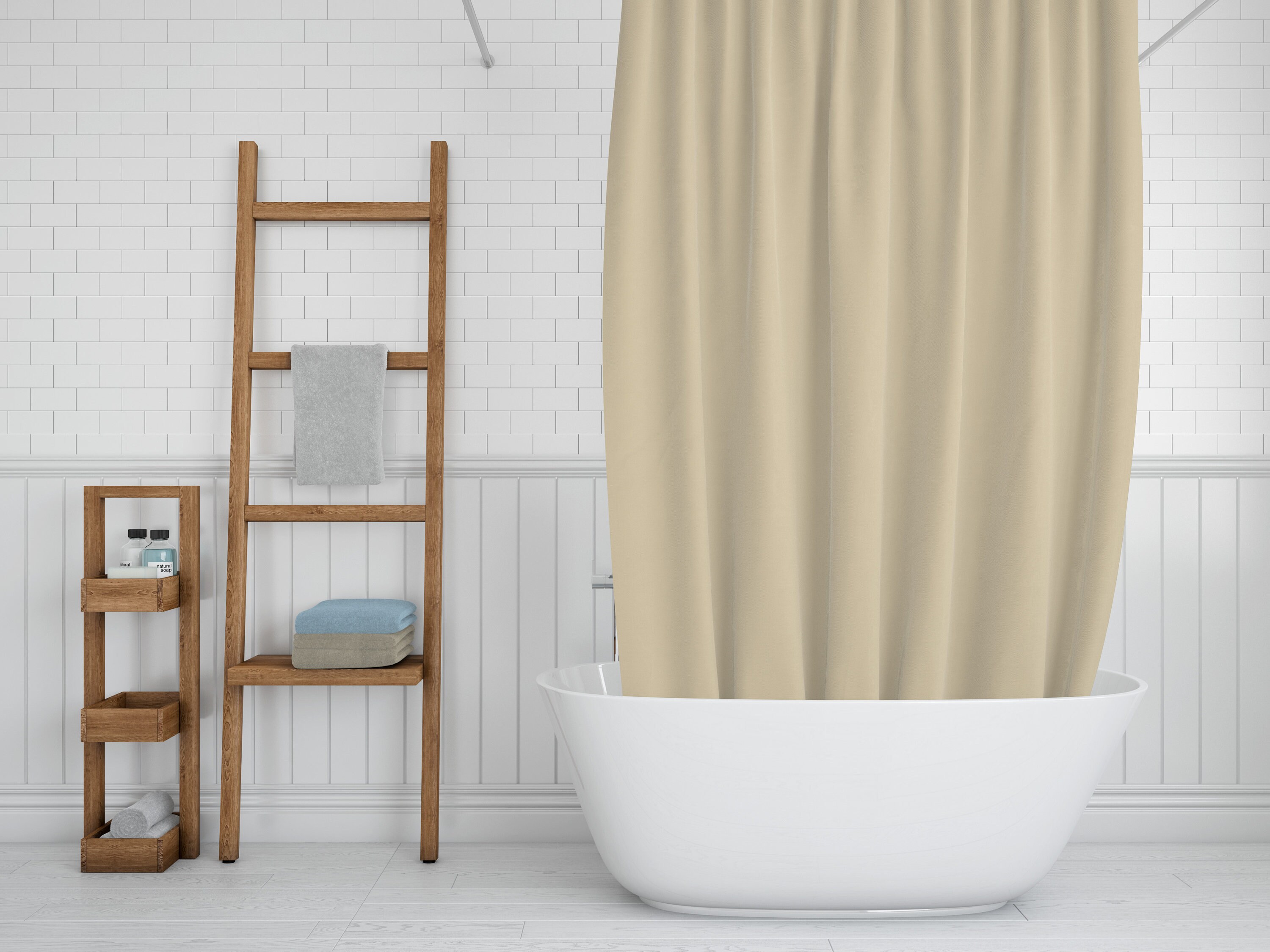 Solid Beige Shower Curtain Beige Sable Shower Curtain Solid Etsy