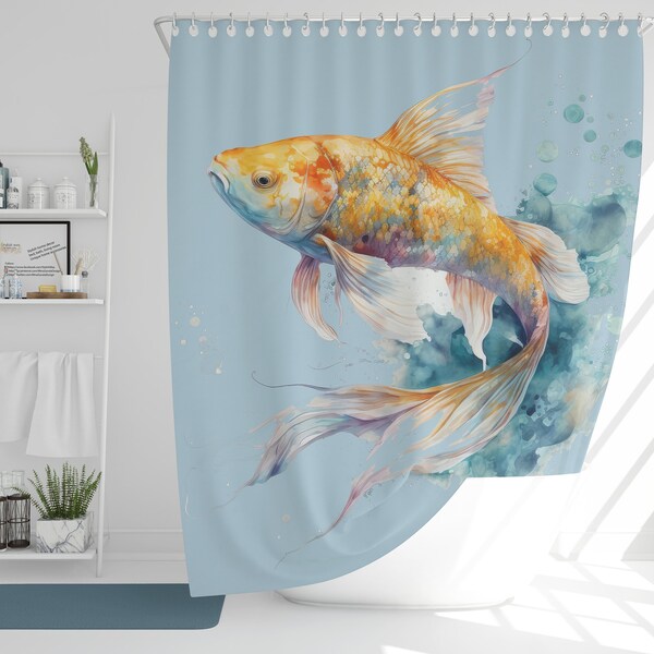 Shop Fish Shower Curtain Online Etsy
