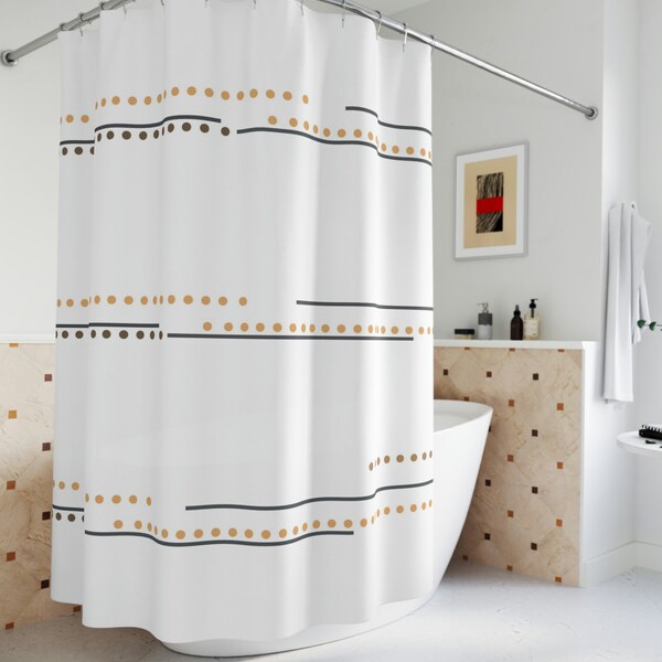 Grey Shower Curtain Etsy