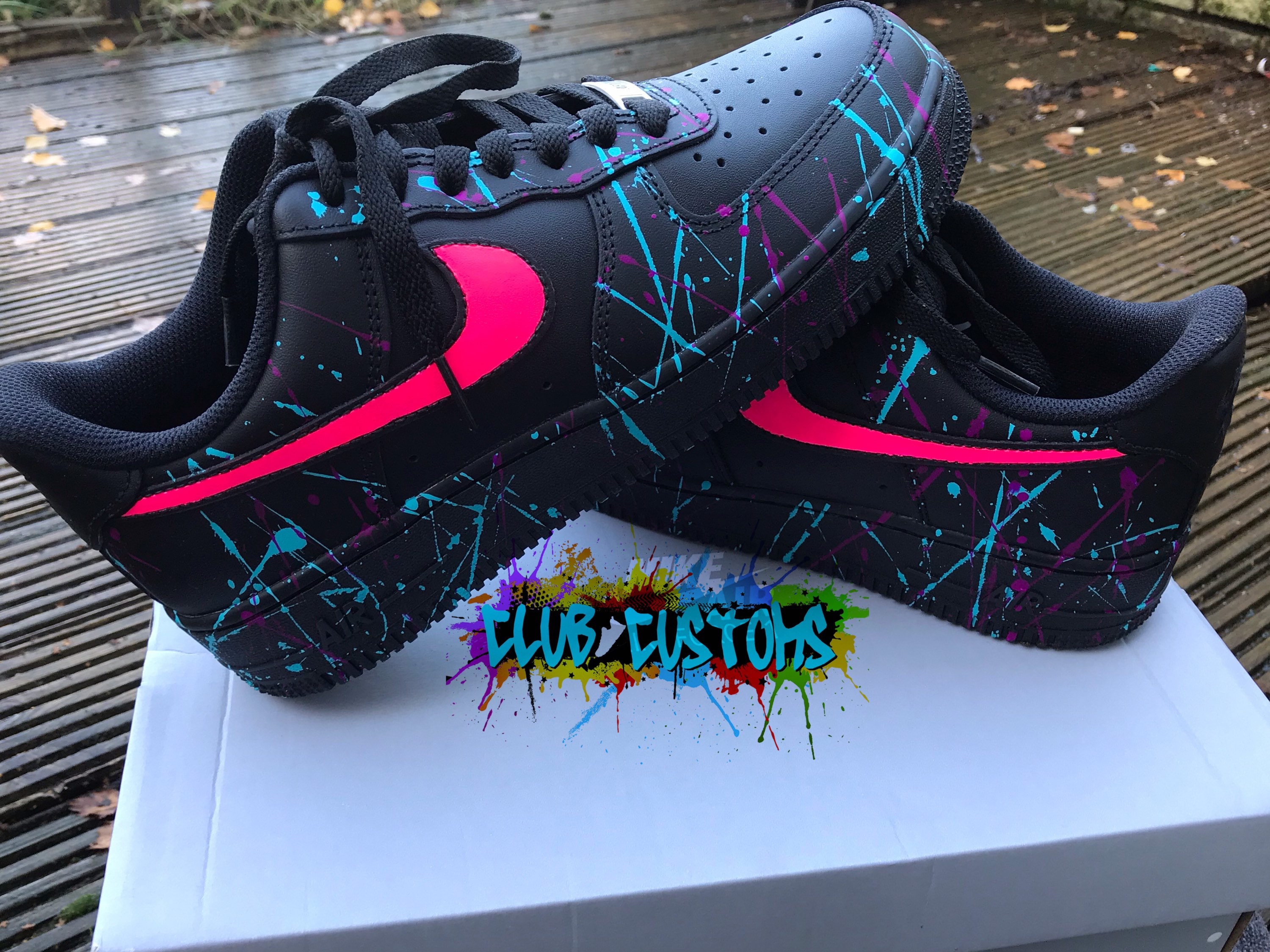air force 1 black and neon