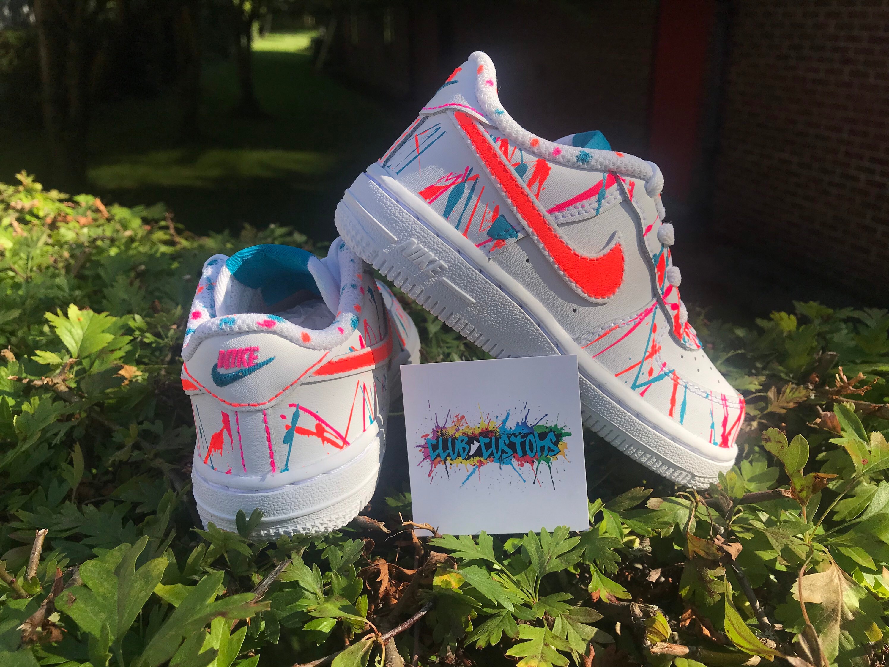 Custom Kids Nike Air Force One VIVID Splatter AF1 Etsy