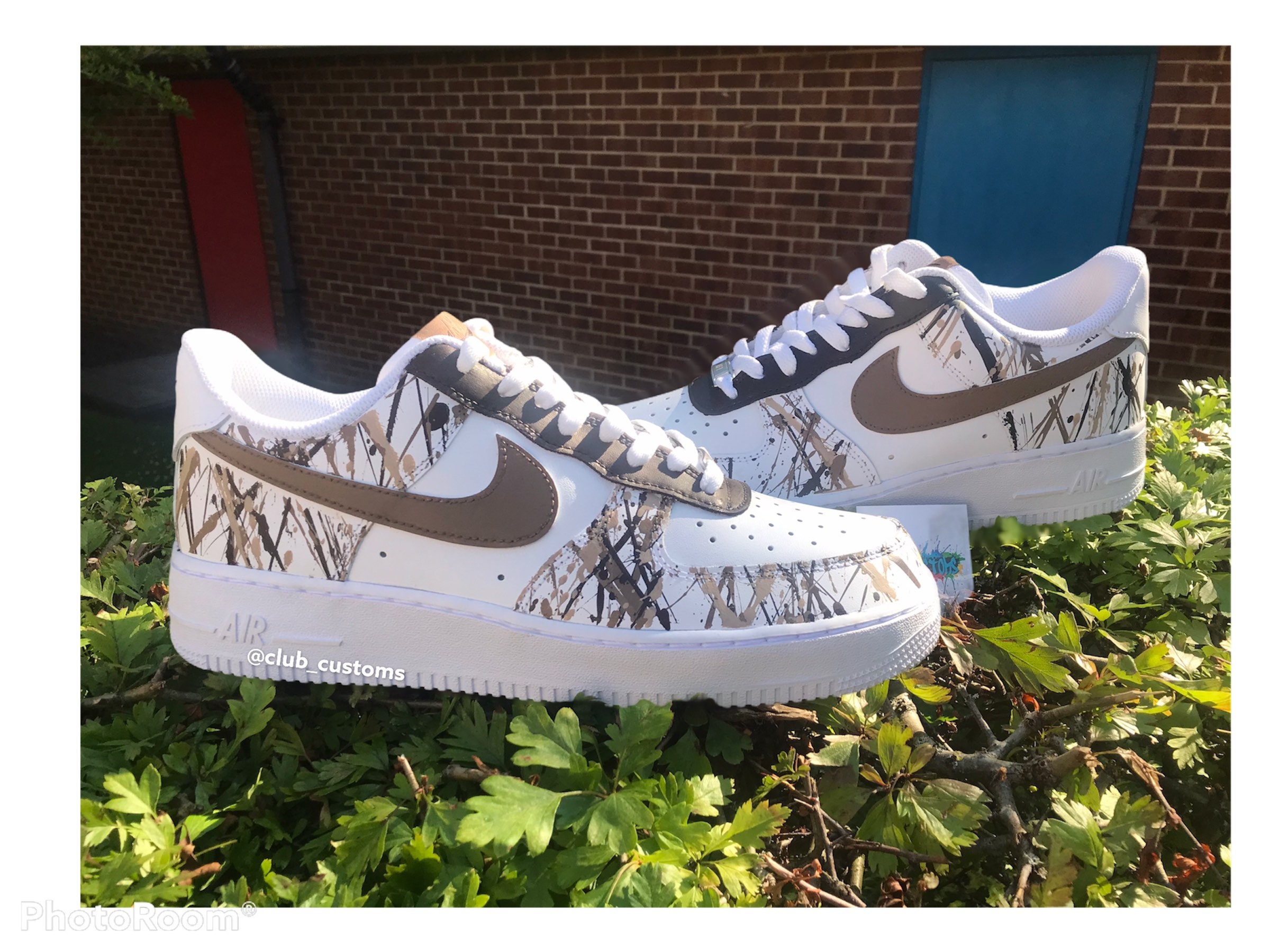 custom nike air force 1 brown