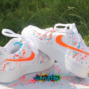 custom orange air force 1