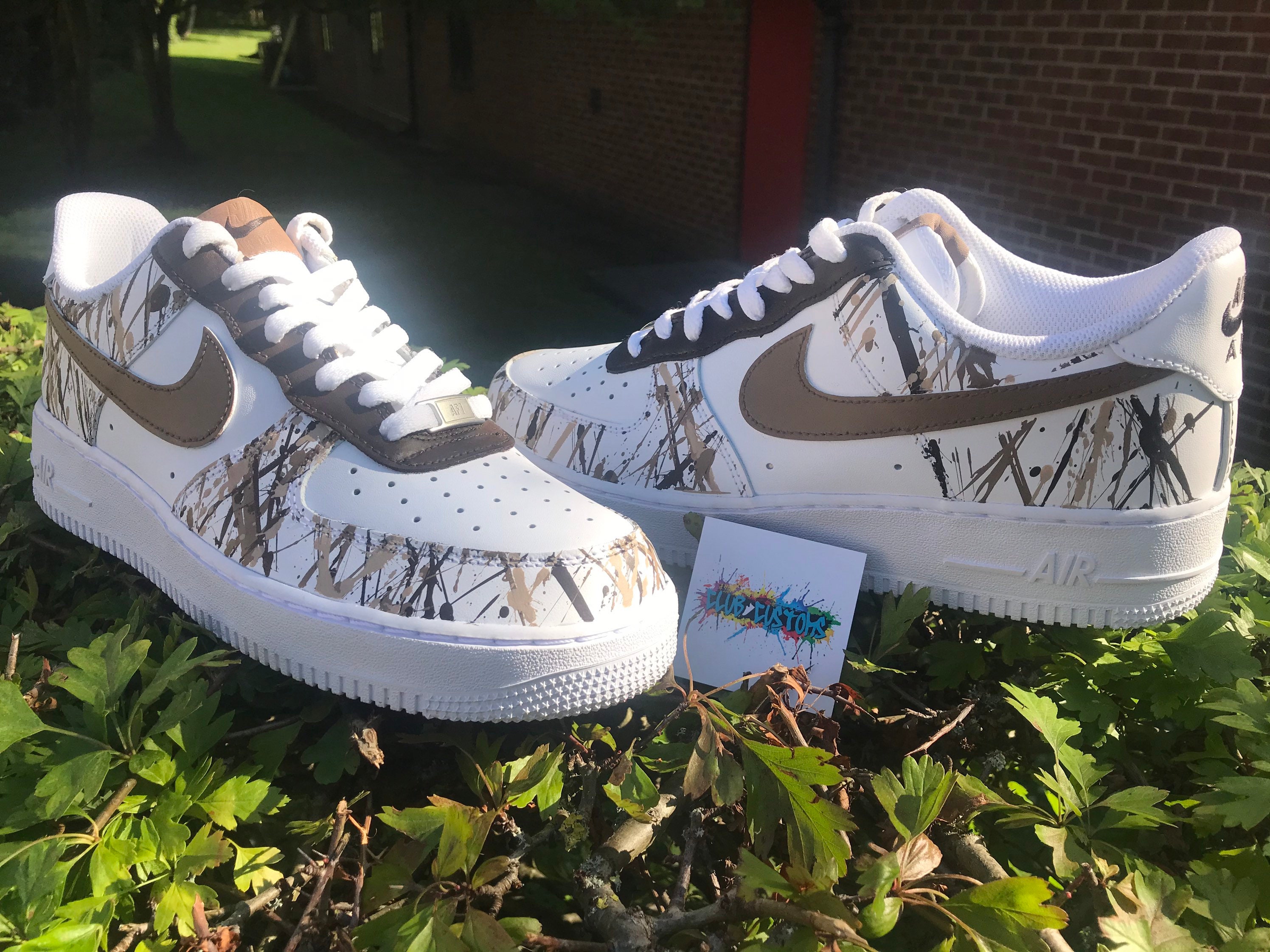 custom nike air force 1 brown