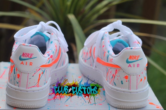 custom neon air force 1