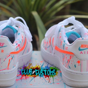 custom orange air force 1