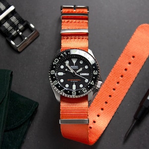 Zest Orange Seatbelt Watch Strap (20mm & 22mm)