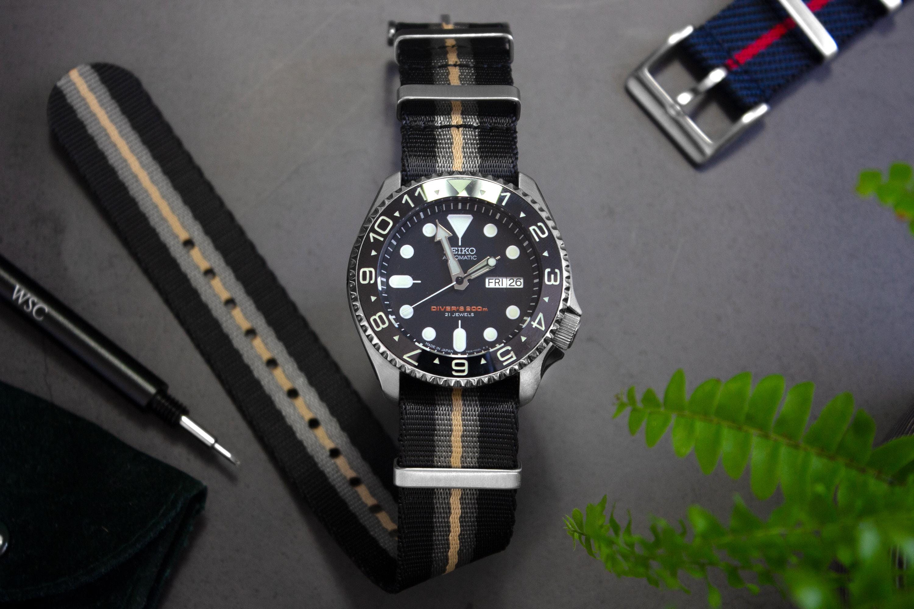 自動巻き腕時計 MODブラック文字盤 Seiko mod black - Etsy 日本