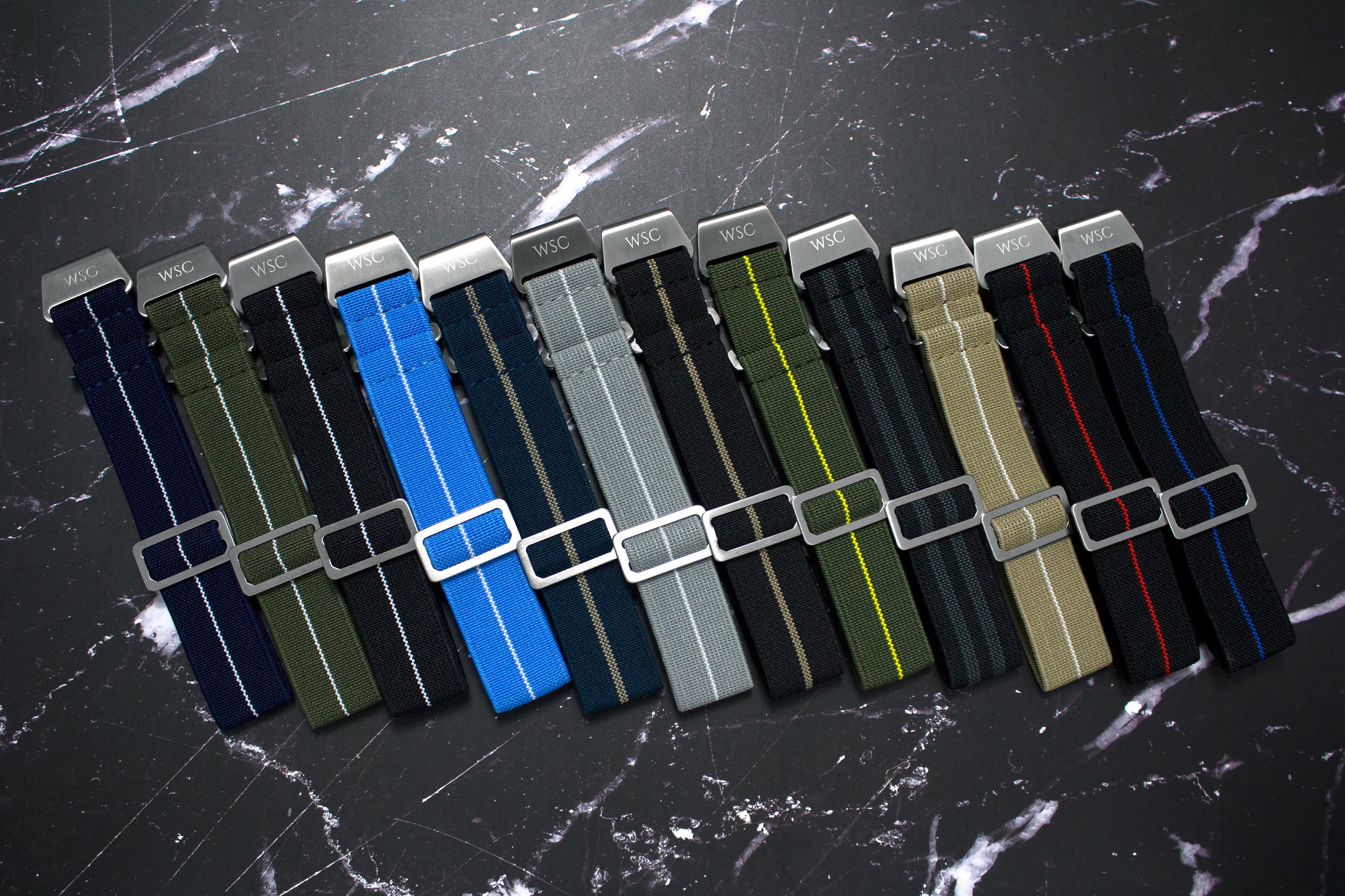 Marine Nationale
ネイビー ショート丈ダッフルコート ウール製 20mm Black + Khaki Elastic Parachute Military Watch Band | B