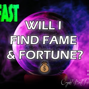 FAST &quot;Will I Find FAME & FORTUNE&quot; Crystal Ball Video/Audio Psychic Reading ***** by Lejla Kristal Best European Extrasense