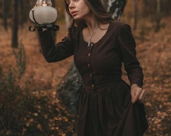 Brown Demelza dress