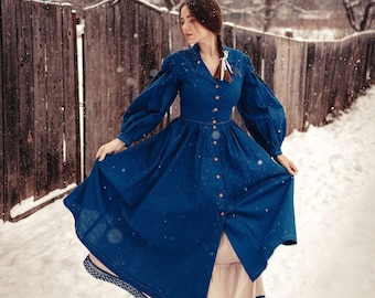 Victorian linen dress