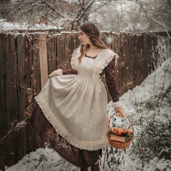 Gerda linen apron