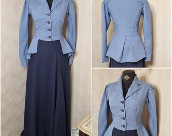 Edwardian set or separate jacket, walking skirt