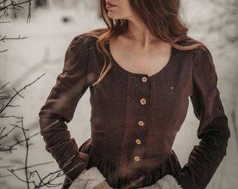 Brown Demelza dress