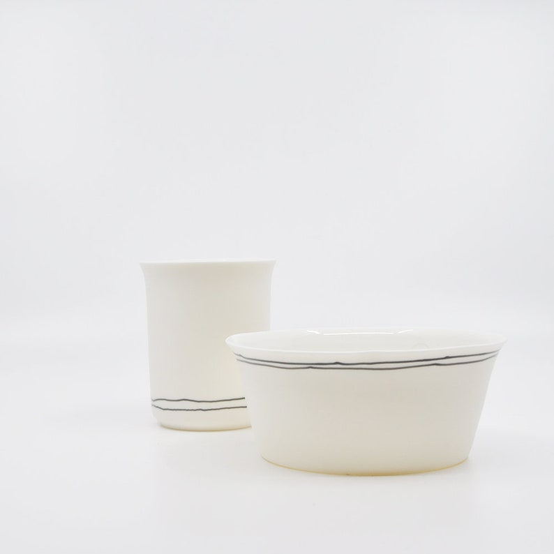 Porcelain Breakfast Set Breakfast Bowl Gift Set Tumbler Cereal Bowl Espresso Cup Minimalist Dinnerware Tea Cup