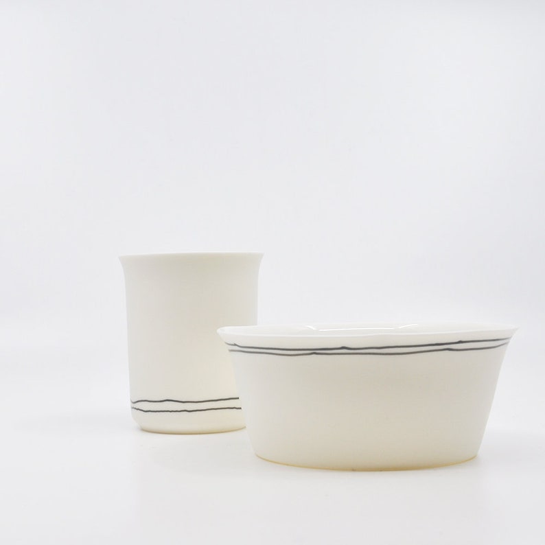 Porcelain Breakfast Set Breakfast Bowl Gift Set Tumbler Cereal Bowl Espresso Cup Minimalist Dinnerware Tea Cup
