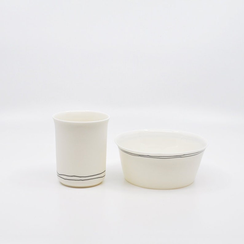 Porcelain Breakfast Set Breakfast Bowl Gift Set Tumbler Cereal Bowl Espresso Cup Minimalist Dinnerware Tea Cup