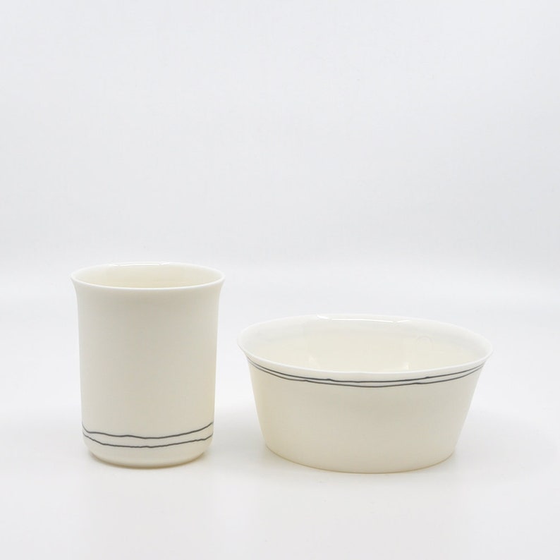 Porcelain Breakfast Set Breakfast Bowl Gift Set Tumbler Cereal Bowl Espresso Cup Minimalist Dinnerware Tea Cup
