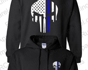 punisher police hoodie