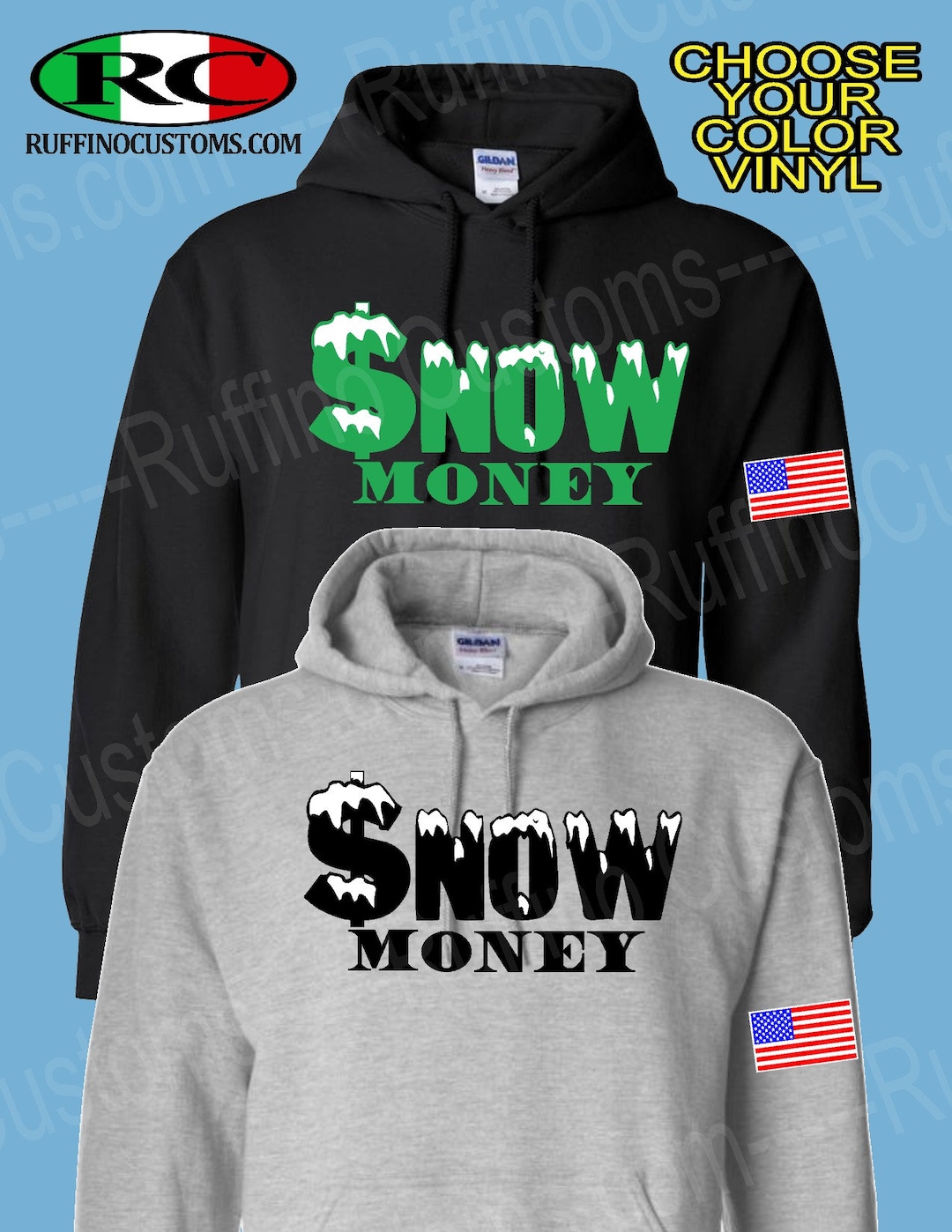 Snow Money Hoodie , Snow Plowing , Shoveling White Gold DSNY Etsy UK