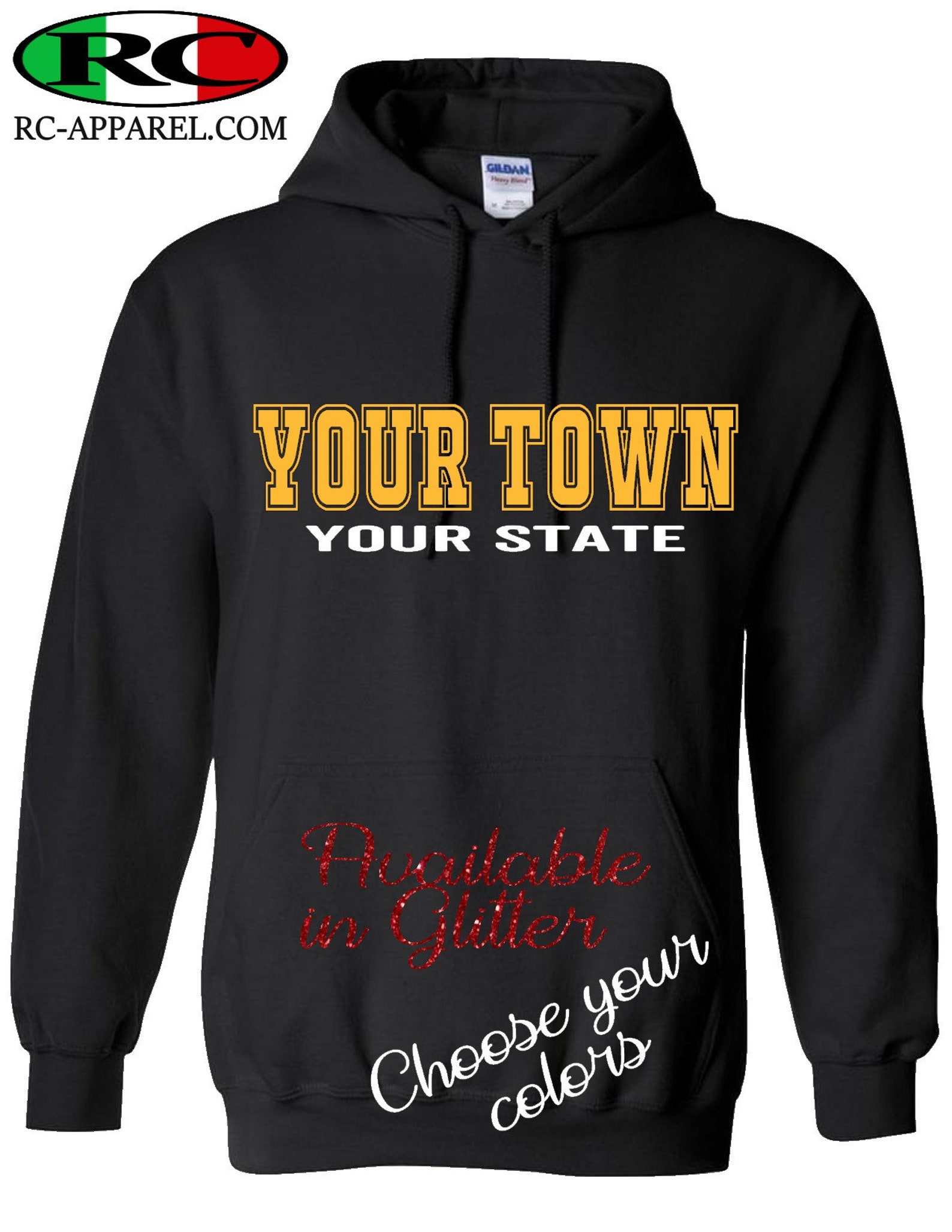 Personalized Hoodie Home Town / City and State / custom / Etsy