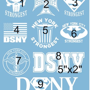 DSNY Department of Sanitation Decals , Vinyl waterproof window stickers