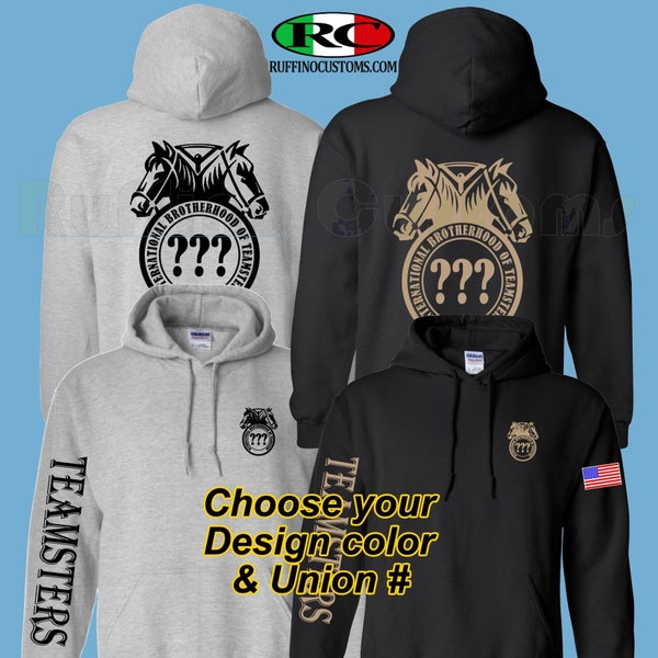 Custom International Brotherhood of Teamsters Local Union Hoodie , Custom Local number and design color, Union worker, Gifts, Personalized