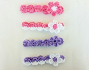 Crochet Baby Girl Headband, Crochet Baby Headband Pattern, Baby Girl Headband Pattern with Flower, Easy Headband for Baby 0-3 m, 6-9 months