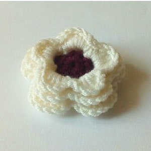Crochet Flower PATTERN, Crochet Flower Applique, Crochet Flower with 3 Layers, crochet Flower 3D, Instant PDF Download