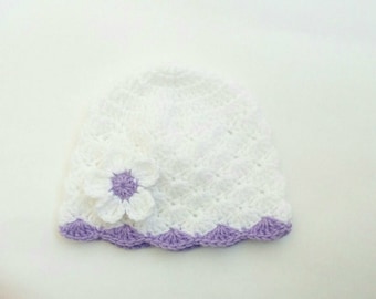 Modèle au crochet, Modèle de bonnet au crochet pour bébé, Bonnet nouveau-né fille, Modèle de bonnet au crochet pour bébé, Modèle de bonnet facile, Modèle de bonnet au crochet, Crochet de bébé