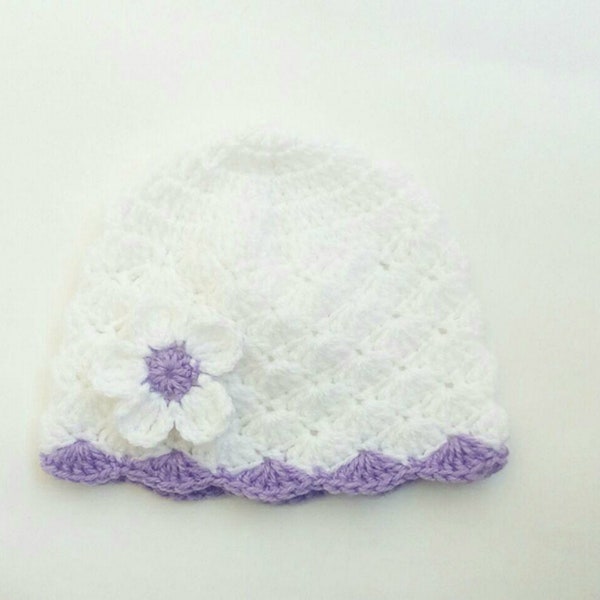 Crochet Pattern, Crochet Baby Hat Pattern, Newborn Girl Hat, Baby Hat Crochet Pattern, Easy Hat Pattern, Crochet Hat Pattern, Crochet Baby