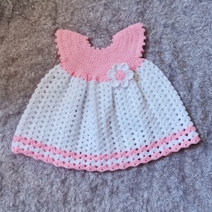 Crochet Baby Dress, Crochet Baby Dress Pattern, Crochet baby clothes, Crochet Dress, Baby Gift, 0-12m