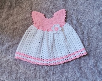 Crochet Baby Dress, Crochet Baby Dress Pattern, Crochet baby clothes, Crochet Dress, Baby Gift, 0-12m