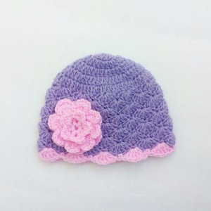 Crochet Hat, Crochet Hat Pattern, beanie  0-3, 3-6, 6-12m