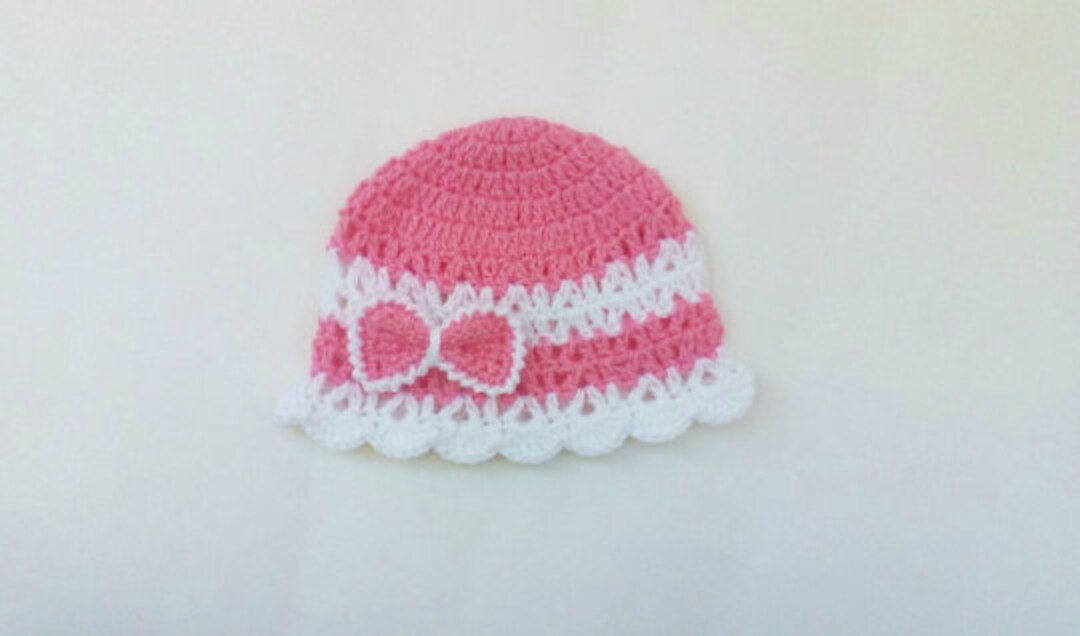 Crochet Pattern, Crochet Baby Girl Hat Pattern, Crochet Baby Hat