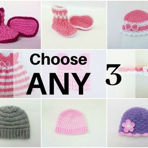 Crochet Pattern Bundle, Choose Any 3 Patterns