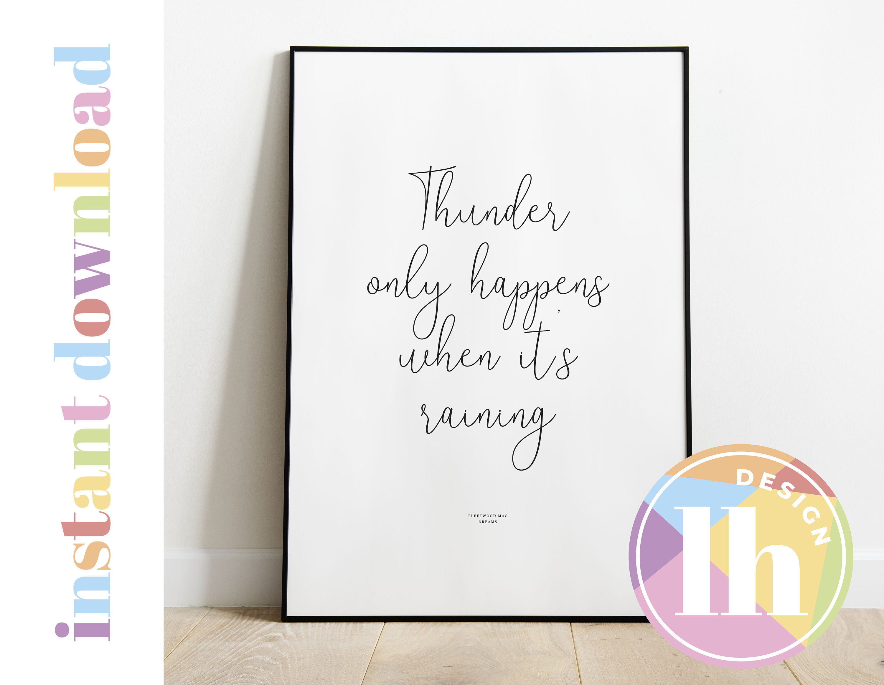 Fleetwood Mac Print Dreams Fleetwood Mac Lyrics Home - Etsy