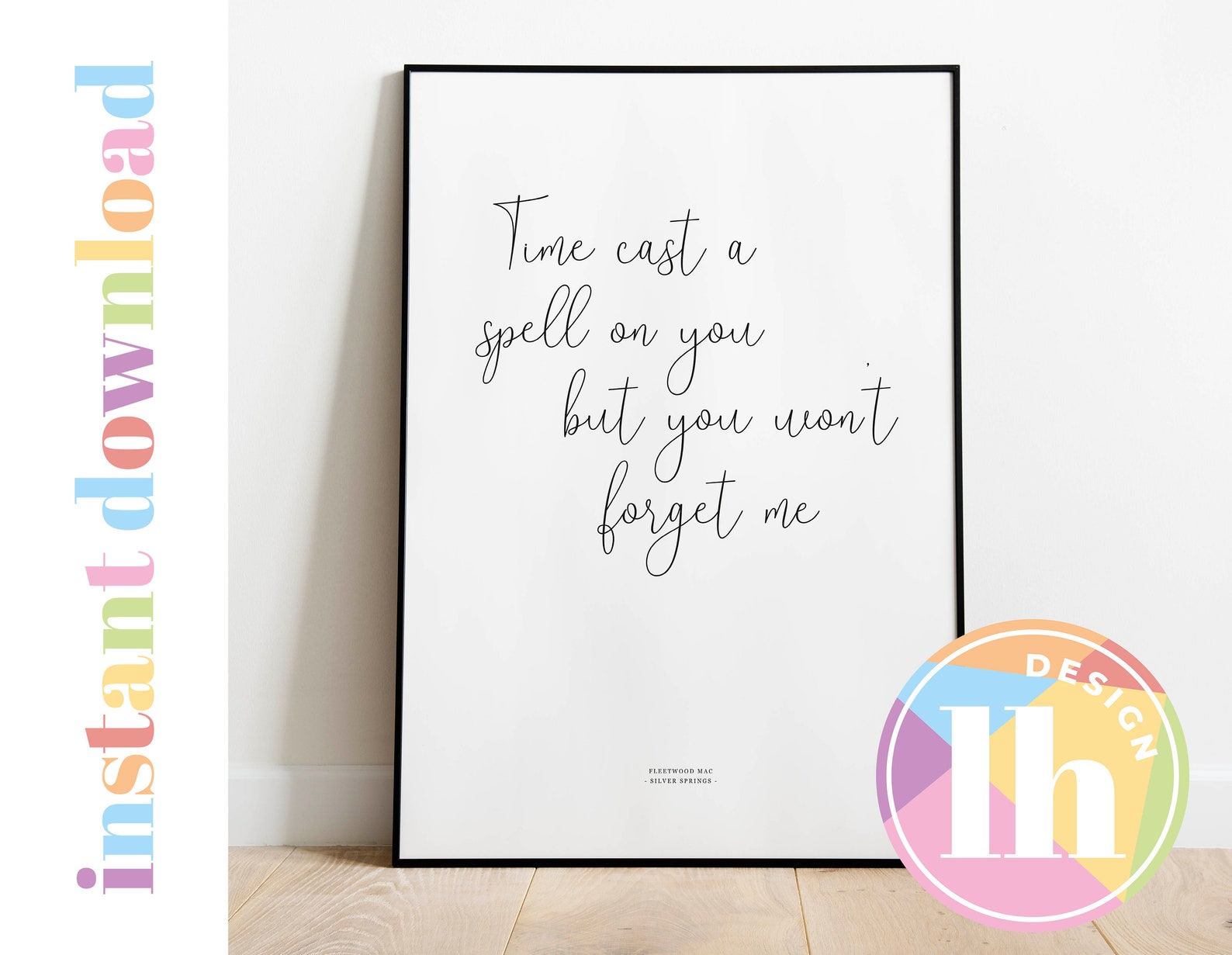 Fleetwood Mac Print Silver Springs Lyrics Home Decor Etsy