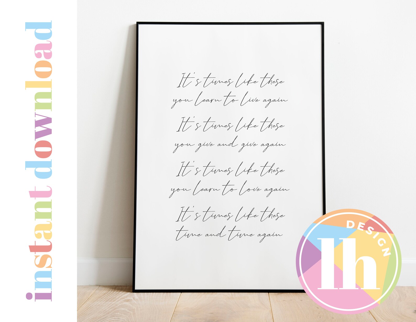 Foo Fighters Print Times Like These Home Decor Foo Etsy