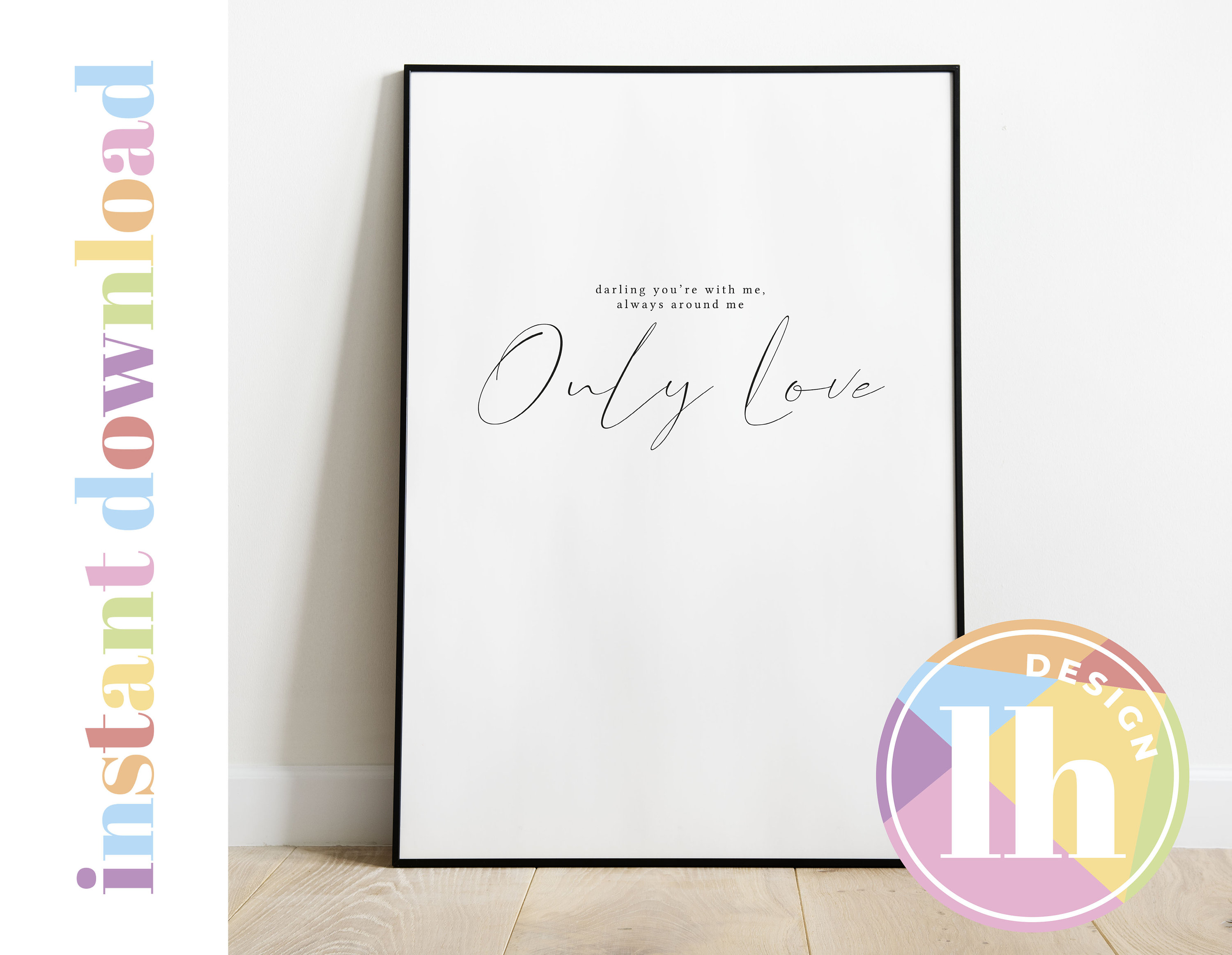 Ben Howard Print Only Love Home Decor Ben Howard Lyrics Etsy