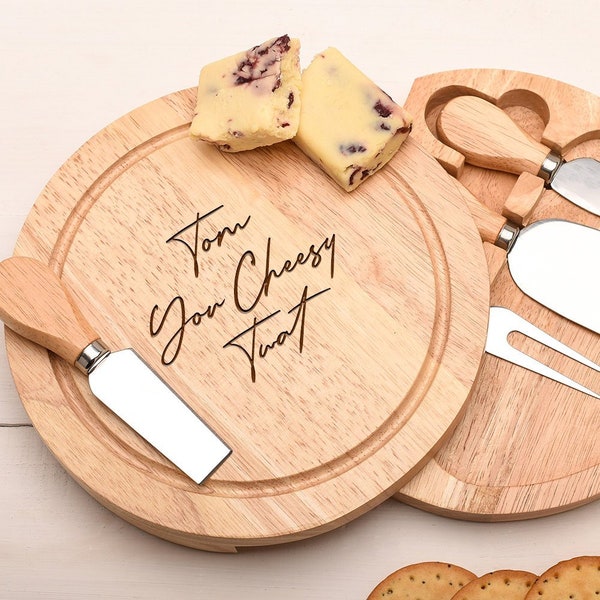 Funny Personalised Cheese Board Great for a Cheesy Person :) Birthday Christmas Gift RND-OMG92