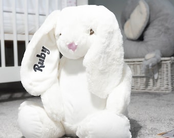 Easter Bunny My First Large Personalised Bunny Rabbit, Babies Cute Cuddly Toy Gift Easter Gift