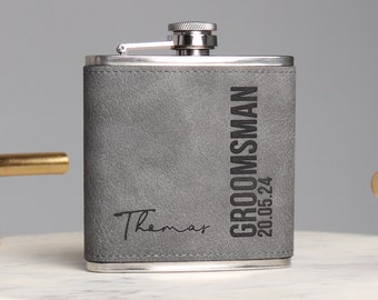 Groomsmen, Best Man Gifts, Personalised  Personalised Hip flask Gift for all the Wedding party