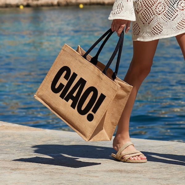 Ciao Holiday Beech Bag, Summer Essential, Birthday, Mother's Day Gift Idea, Tote Bags