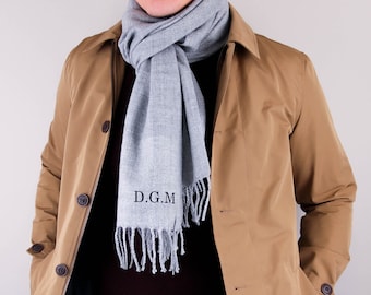 Men&#39;s Personalised Winter Soft Scarves Great Gift Idea For Him This Christmas