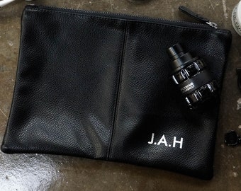 Personalised Men's Fashion Wash Bag For Accessories & Toiletries. Fathers Day, Birthday Gift Ideas For Dad
