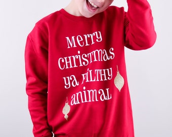 You Filthy Animal Christmas Jumper For Kids Fashion Sweatshirt For The Festive Season